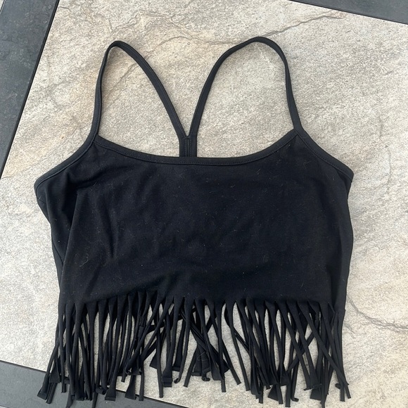 Urban Outfitters Tops - Fringe festival crop top, built-in cami bra